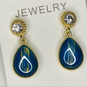 Earrings set Blue color